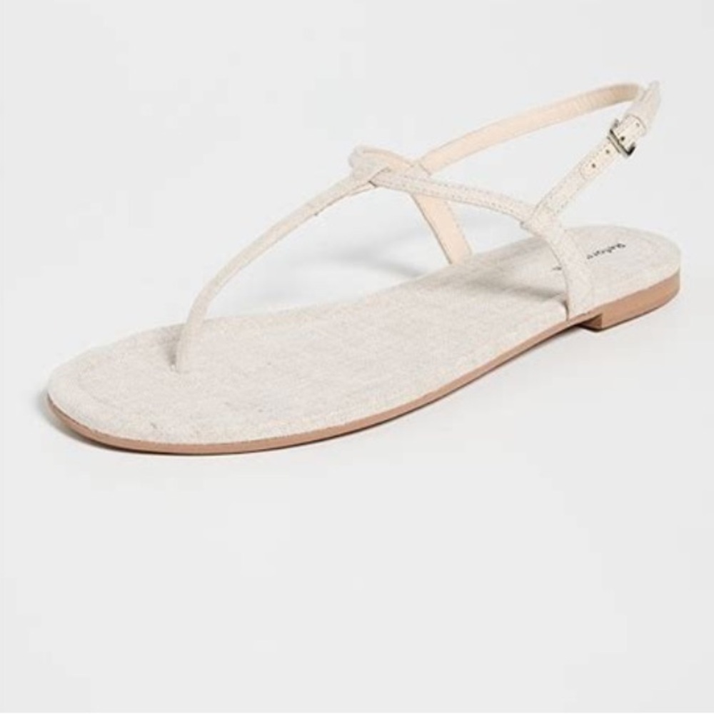 Reformation Thea Linen Sandals - Cream - Picture 4 of 7